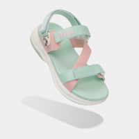 Sandales d'hiver pour filles OEM Vietnam SHONDO, légères, à séchage rapide, avec fermeture auto-agrippante et motif animal en caoutchouc.