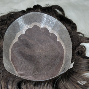 Extensiones de Cabello Premium para Hombre, Parche de Cabello Remy Indio, Cabello Humano de Alta Calidad, 100% Anudado a Mano, 38 mm - Product Image 1