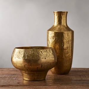 Florero de mesa decorativo de aluminio de nuevo diseño, acabado rugoso para boda o decoración del hogar, jarrón de regalo de Metal - Product Image 3