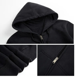 เสื้อมีฮู้ดสีพื้นสไตล์ยุโรปย้อนยุคสำหรับผู้ชายเสื้อมีฮู้ดแขนยาวคอกลมเสื้อสวมหัวสำหรับผู้ชาย - Product Image 5