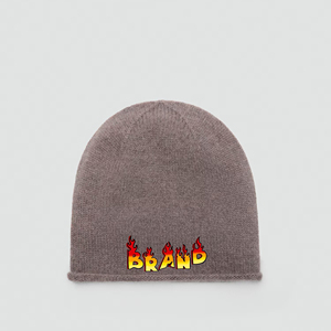 Gorro de lana jacquard acrílico en blanco con logotipo bordado personalizado de alta calidad 100% para hombre, gorro de Punto ligero y cálido para invierno - Product Image 1