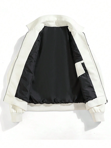 Chaqueta de Cuero Genuino con Logotipo y Estilo Personalizados para Hombre, Manga Larga, Corte Ajustado, Diseño de Parches, Chaquetas de Cuero de Moda Primavera - Product Image 3