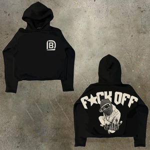 Sudadera con Capucha Corta de Forro Polar Grueso de 450 g/m² de Ajuste Regular para Invierno 2026 con Bajo sin Rematar, Sudadera Personalizada (Secado Rápido) - Product Image 6