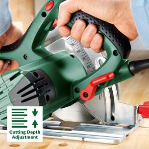 Scie circulaire portative PKS 55, alimentation électrique/à batterie, pour usage industriel et bricolage, coupe à 45 degrés pour métal, bois, pierre - Product Image 6