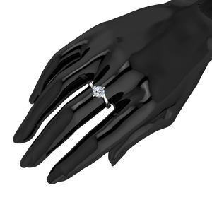 Bague élégante pour femme en or 9 carats, classique, 1 carat, clarté VS, diamant de laboratoire de couleur EF, taille brillant, certifié IGI, bijoux - Product Image 5