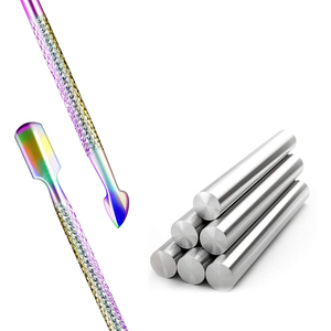 Empujador de cutículas de acero inoxidable de doble punta para manicura-Herramienta de cuidado de uñas personalizable ligera reutilizable Precios competitivos - Product Image 2