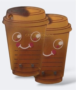 Wholesale Hello Kitty Acrylic Lash <b>Box</b> Custom Cuffee Cup <b>Shape</b> Square Eco-Friendly Custom Logo Low MOQ Beauty Tool Eyelash Tools - Product Image 2