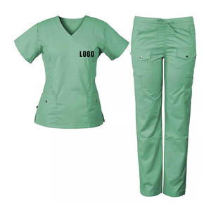 Ensembles d'uniformes médicaux unisexes à manches courtes en coton tissé, vêtements médicaux à détection d'aiguilles, thermocollés sans couture pour hôpitaux - Product Image 5