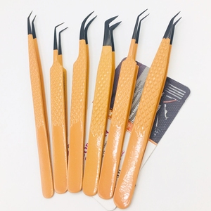 Nouvelle arrivée pince à épiler vison pointe noire pince à cils Logo acier inoxydable pince à épiler pointue pour Extension de cils quantité minimale de commande bas - Product Image 4