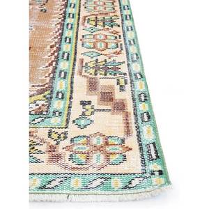 พรมขนสัตว์ทอมือลายเมดัลเลียนสีแดงและสีส้มขนาดใหญ่สไตล์วินเทจสำหรับห้องนั่งเล่นหรือทางเดินในบ้าน-Pae-3297 - Product Image 4