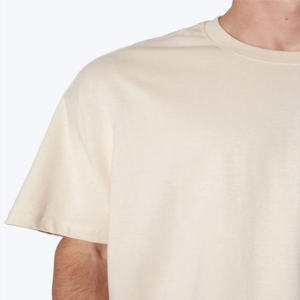 T-shirts en coton surdimensionnés respirants et respectueux de l'environnement pour hommes à la mode Options personnalisables 100% coton à manches courtes col rond - Product Image 5