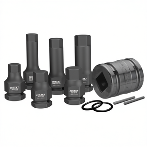 Hazet 11-Piece <b>Impact</b> Screwdriver <b>Sockets</b> Set Hexagonal Short Square 1/2'' with Borehole - Product Image 2