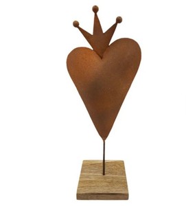 Étoile décorative en fer avec base, couleur rouille, petite taille, dernier design, lune et étoile pour la décoration de fête et de Noël - Product Image 3