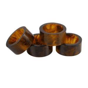 Resin Napkin Rings with Antique-inspired <b>Gold</b> <b>Trims</b> & Adding a Vintage Charm to Your Table for Formal Dinners and Events - Product Image 2