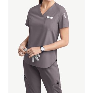 Custom Branding Uniforms High Demand Wholesale Women's <b>Scrub</b> <b>Set</b> Stylish Soft Straight Fit Cargo Pockets Medical Staff <b>Scrub</b> <b>Set</b> - Product Image 5