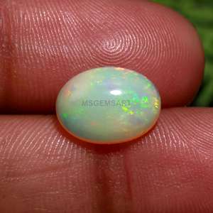 Gemas calibradas de ópalo natural 12x9mm cabujón de ópalo arcoíris piedra preciosa de ópalo Etíope para hacer joyas y regalos - Product Image 4