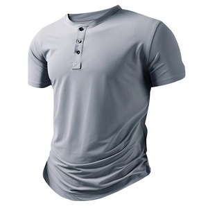 Nouveau produit d'été pour hommes chemise à manches courtes avec polo de loisirs d'affaires de couleur pure avec bord à col - Product Image 4