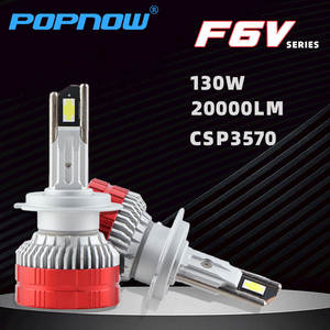 POPNOW F6V 130W Haute Puissance <span class=keywords><strong>20000</strong></span> Lumen Auto Led Phare H1 H4 H7 H11 9005 9006 Voiture Lumière Led Phares - Product Image 4