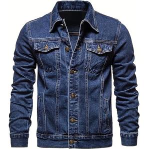 New Design Fitness Slim Patchwork <b>Thin</b> Casual Style Men Denim <b>Jackets</b> Breathable Winter Fashion Buttons Wholesale OEM ODM - Product Image 1