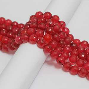 Beadsnfashion 10mm Zed Cut Round <b>Beads</b> in Black/<b>Red</b> for DIY Jewelry Bracelet and Necklace Making - Product Image 3