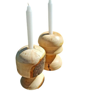 Bougeoir en bois de hêtre massif de haute qualité avec design classique pour la décoration de Noël à la maison prix de gros - Product Image 5