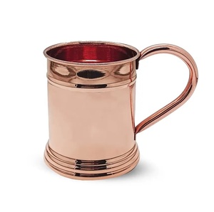 Top Quality Copper Mugs Moscow Mule <b>Coffee</b> diamond finished Wine Cup Copper Cocktail Glass Hammered Cup Glass With Handle Mugs - Product Image 4