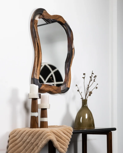 Marco de Espejo de Pared de Madera y Resina de Lujo de Fabricante Confiable para Decoración de Entrada y Pasillo que Crea un Ambiente Acogedor - Product Image 2