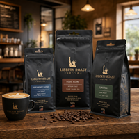Sacs à café personnalisés AT PACK France 250g 500g avec valve et fermeture éclair refermable pour l'emballage de grains de café torréfiés et de café moulu