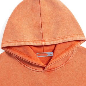 Sudadera con Capucha para Hombre, Estilo Lavado Ácido, Gruesa, de Forro Polar, para Invierno, Diseño Holgado con Hombros Caídos, Estilo Urbano, con Bolsillo Tipo Canguro, Talla Grande - Product Image 3