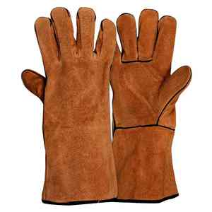 ถุงมือเชื่อมหนังถุงมืองานเชื่อมหนังสีแบบกำหนดเองได้ - Product Image 3