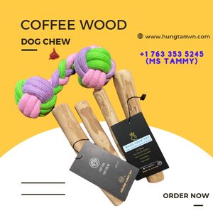100% bois de café naturel chien bâtons à mâcher et jouets Hoang Linh SG marque Lam Dong Vietnam vente en gros Mme Tammy + 1 763 353 5245 - Product Image 6
