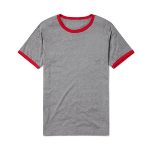 เสื้อยืดแบบเรียบสำหรับผู้ชายเสื้อยืดริงเกอร์แบบสั่งทำสำหรับผู้ชาย - Product Image 1