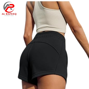 Womens High Waist Custom Summer Workout Sweat Shorts <b>Lace</b> Eco-Friendly Casual French Terry Style Quick Dry Breathable <b>Elastic</b> - Product Image 3