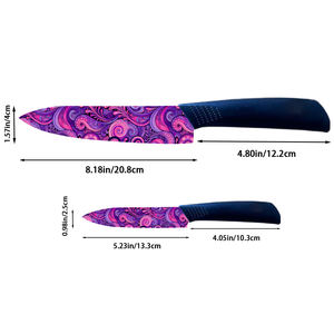 Juego de Cuchillos de Chef de 3 Piezas con Hoja de Cerámica y Mango de Plástico, Más Vendido al por Mayor, para Negocios de Restaurantes, Apto para Lavavajillas, Diseño Ambidiestro - Product Image 2