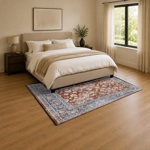 พรมเชนิลล์ลายเมดัลเลียนสีทองแดงแบบดั้งเดิม รุ่น LXDP-0085 จาก RUGS DEPOT สำหรับขายส่ง พิมพ์ลายดิจิทัล ซักเครื่องได้ ไม่ลื่น - Product Image 3