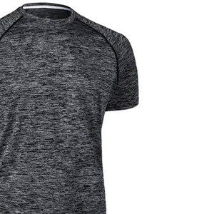 Venta al por mayor de los hombres de poliéster de secado rápido camiseta gris de entrenamiento sudadera camisa para los hombres de moda para hombres - Product Image 5