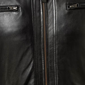 Chaqueta de cuero de diseño personalizado, chaqueta de cuero de color sólido para hombre, ropa de calle, chaqueta de cuero para hombre - Product Image 6