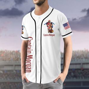 Maillot de baseball personnalisé à dégradé uni/à motifs, imprimé par transfert thermique, 100 % polyester, respirant, antibactérien, anti-UV, été - Product Image 3