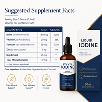Formule Personnalisée Gouttes d'Iode Liquide Naturel avec Extrait de Varech et Sélénium – Complément pour la Santé Thyroïdienne des Adultes – Vente en Gros OEM ODM