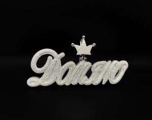 Pendentif en diamant glacé en acier inoxydable personnalisé de luxe pour hommes - Product Image 1