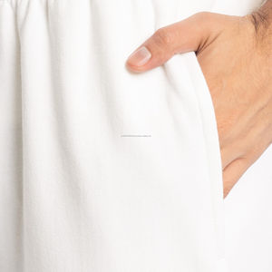 Pantalones de chándal de algodón 100% ecológicos transpirables de cintura media para hombre de lona con cierre de cordón bolsillos prácticos para trabajo informal - Product Image 5