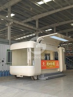 Nouveau design 2026 : Chariot de restauration mobile rouge, camion de restauration entièrement équipé à vendre, kiosque de vente ambulante extérieur