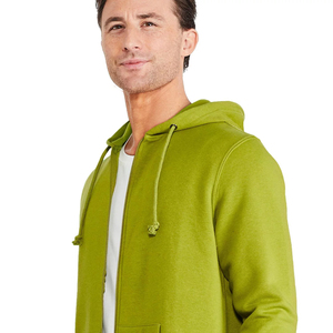 Sudaderas con cremallera personalizadas para hombre 2024, forro polar de algodón 100% con cremallera completa para la temporada de invierno - Product Image 4