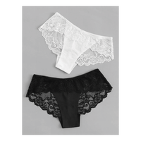 Braguitas de Bikini Sexys de Tela de Nailon de Punto con Diseño de Orificios Transpirables, Ropa Interior de Talle Bajo con Estampado y Remaches para Mujer