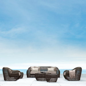 Lujo elegante al aire libre sofá silla ocio material de ratán natural patio hogar muebles de patio - Product Image 4