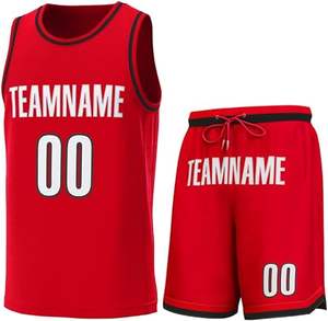 Ensemble d'uniformes de basketball personnalisés pour hommes grandes tailles, sublimation, polyester de haute qualité, respirant, séchage rapide, maillot et short, dernière collection - Product Image 1