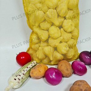 Sac à pommes de terre PP Leno Mesh écologique 50kg/50 lb pour l'agriculture bois de chauffage aubergine - Product Image 2