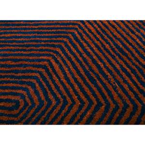 พรมขนสัตว์ทอมือลายเรขาคณิต Tahn-7078 สีแดงและสีส้ม ขนาด 9x12 ฟุต ทอแบบเรียบ สำหรับห้องนั่งเล่นและทางเดิน - Product Image 3