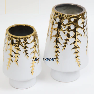 Lujo oro diseñador lindo moderno mejor alta calidad decoración diseño último antiguo servir Florero en precio asequible - Product Image 2