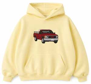 เสื้อฮู้ดดี้ผ้าฟลีซปักลายโลโก้ GMC สีแดงวินเทจ ขนาดใหญ่พิเศษ สำหรับทุกเพศทุกวัย ไซส์ XL - Product Image 4